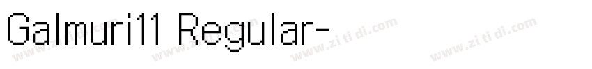 Galmuri11 Regular字体转换